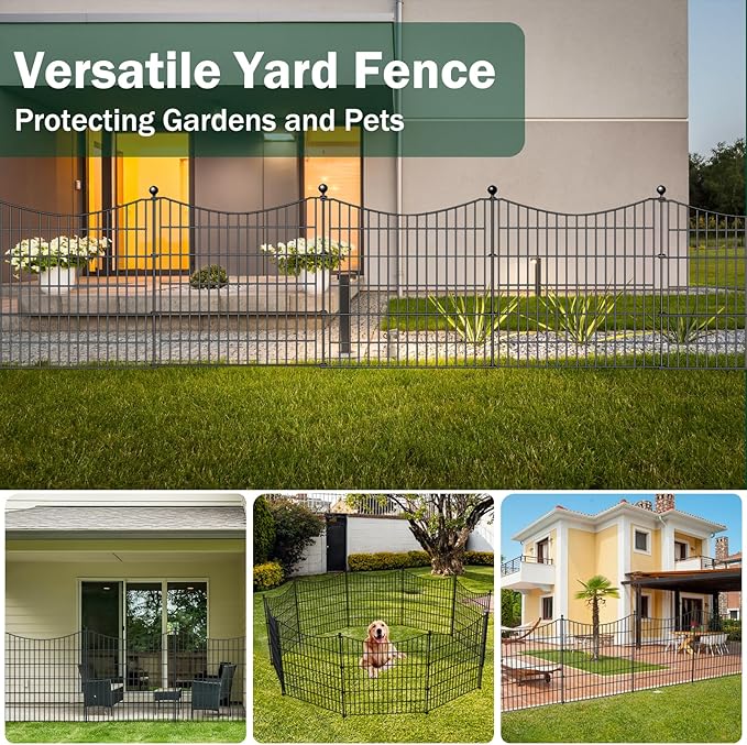 4 Panels No Dig Dog Fence Outdoor - Image 4