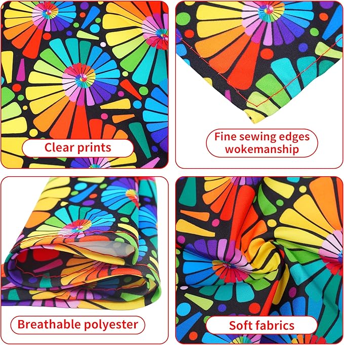 30 Pack Rainbow Dog Bandanas Bulk - Image 3