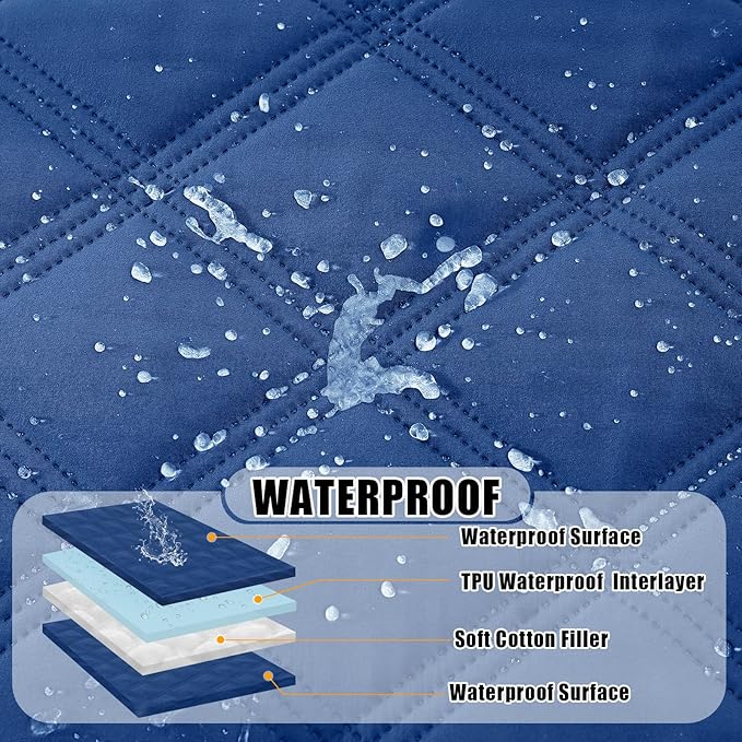 Smiry Waterproof Dog Bed Cover Blanket 40x80, Soft Reversible Pet Blanket - Image 2