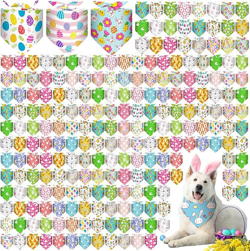 Aliceset 180 Pcs Easter Dog Bandana Bulk Spring Bandanas by Aliceset