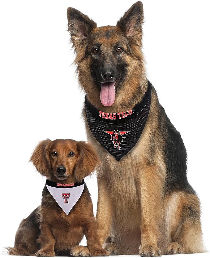 Pets First Collegiate Pet Accessories, Reversible Bandana, Texas Tech Red - Image 5