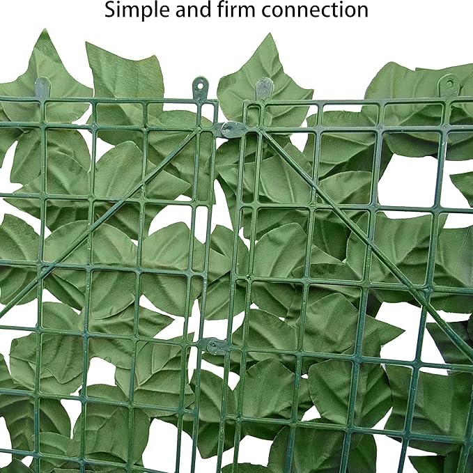 Artificial Ivy Privacy Fence Wall Screen, 48x120 in UV-Anti Faux Greenery - Image 3