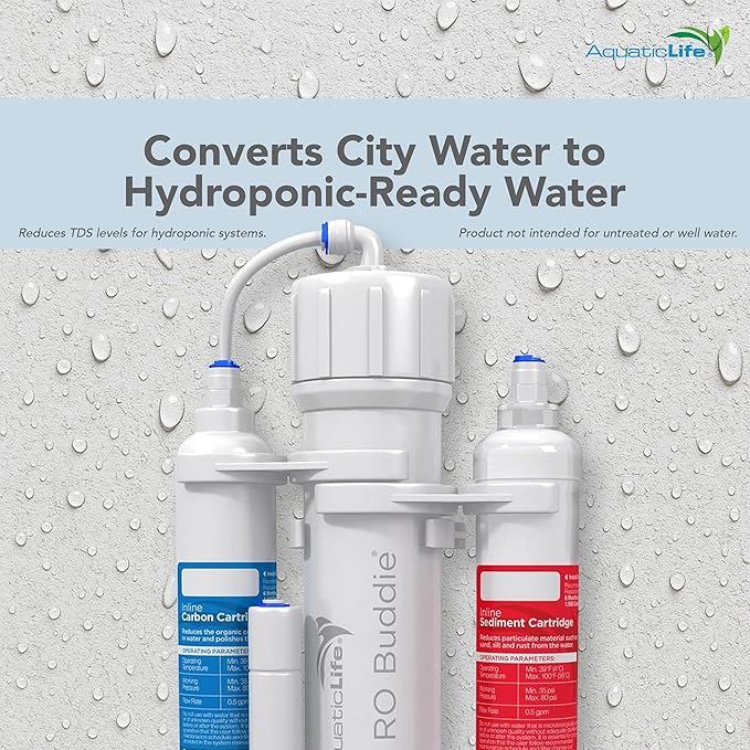 Aquatic Life RO Buddie 3-Stage Hydroponic Reverse Osmosis Water Filter System - Image 3